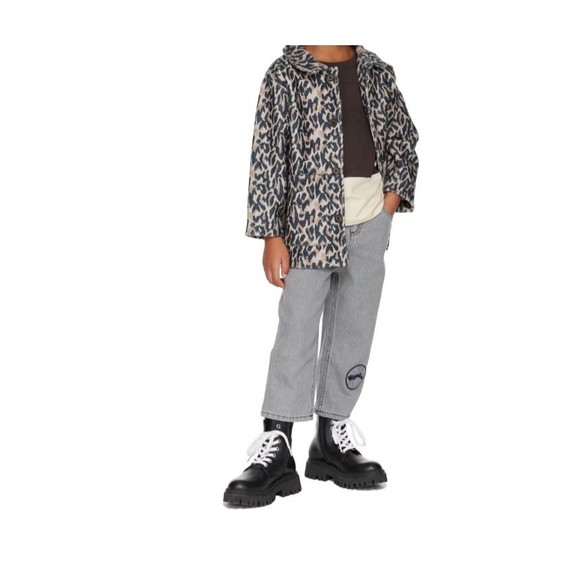 WYNKEN Kids Unisex Brown & Gray Tri-Line Colorblock Long Sleeve T-Shirt\ 6Y 4Y - Picture 9 of 11